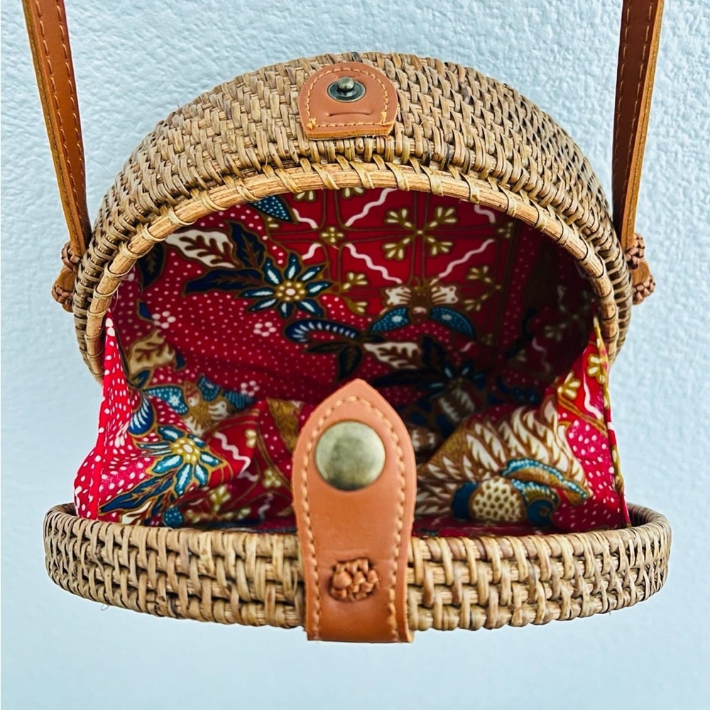 Handwoven Round Rattan Bag